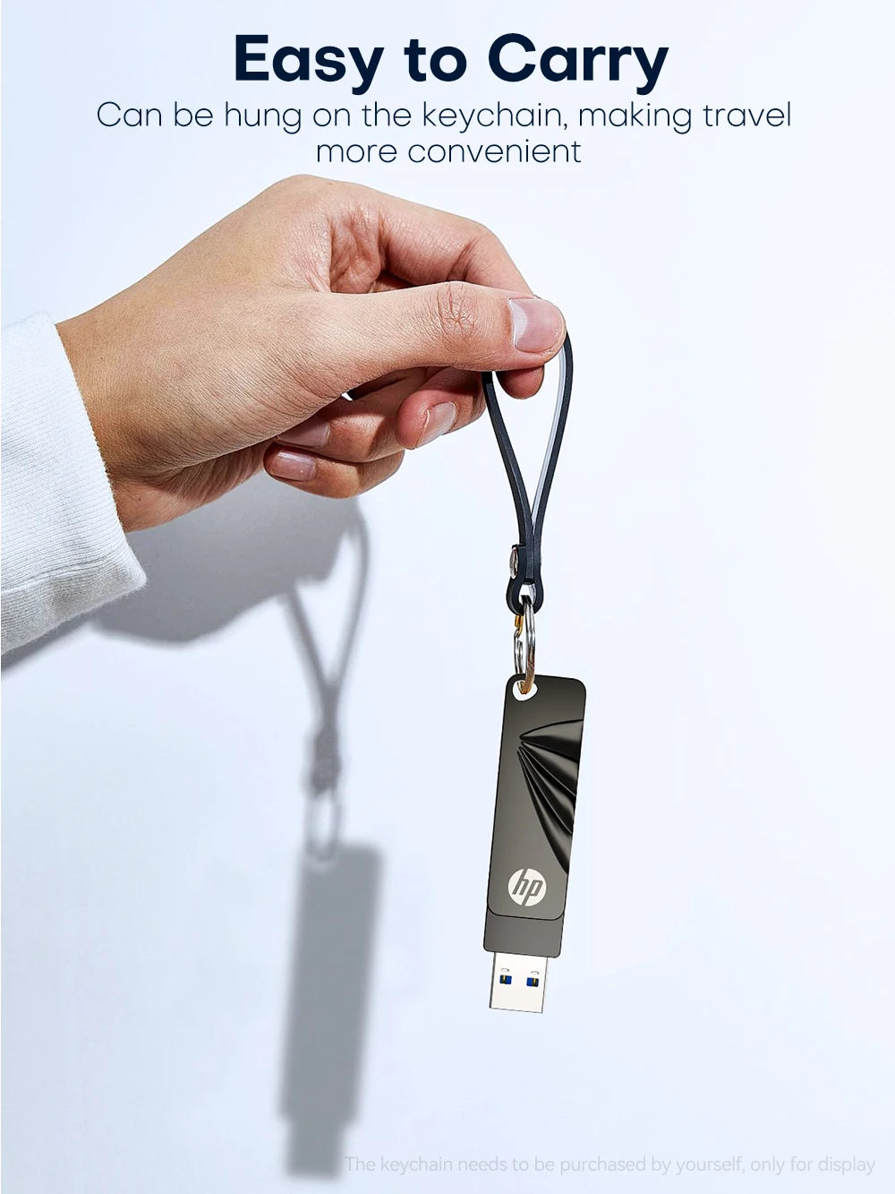 HP USB3.2 Flash Drive 32GB 64GB High Speed USB Sticks 128GB 256GB External Storage Metal Pendrive