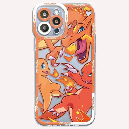 Anime Pokemon Charizard Pikachu Phone Case for IPhone 15 Pro Max 11 12 13 14 Pro Max 14 7 8 Plus XR X XS SE 2 3 Soft Clear Cover