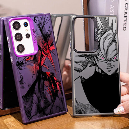 Anime cases For Samsung Galaxy S24 S23 S22 S21 S20 Note 20 Ultra Plus FE 5G Colorful Silver Back Phone Case
