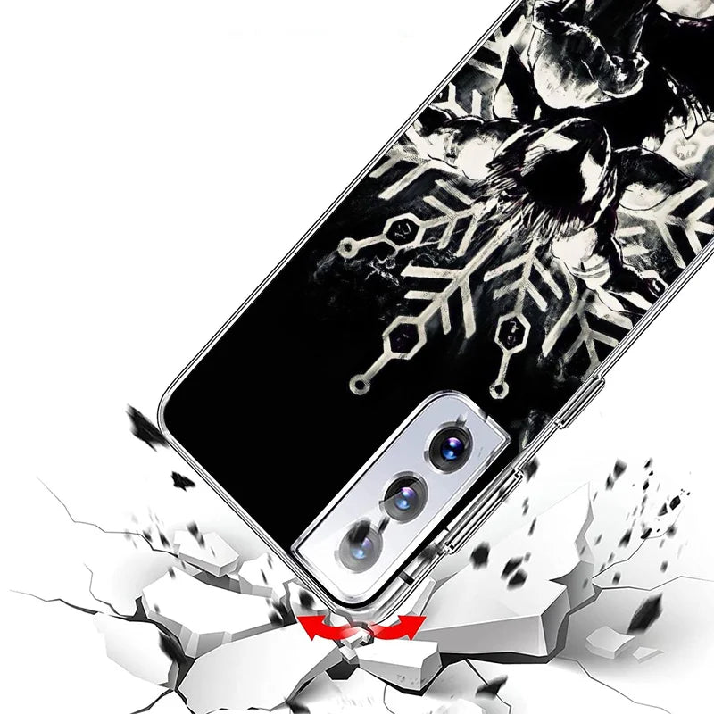 Black White 😈Demon😈Slayer Phnoe Case for Samsung Galaxy S23 S24 Ultra S22 Plus S21 S20 FE S10E S10 S9 S8 + Unique Cover Coque