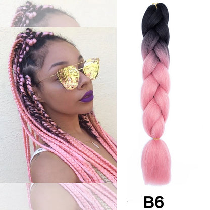 Jumbo Braiding Hair Synthetic Crochet Braids Hair Knotless Braids For Box Braids Senegales Tribal Braids Yaki Hair Extensions