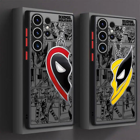 Deadpoollll And Wolverine Matte Phone Case for Samsung Galaxy S24 Ultra S23 S22 S21 Plus S20 FE Note 20 Ultra 10Plus Cover