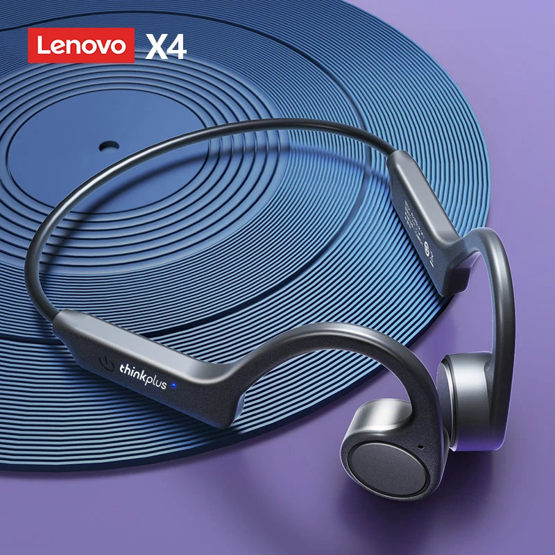 Lenovo-auriculares de conducción ósea X3 Pro, inalámbricos por Bluetooth, Hifi, con gancho para la oreja y micrófono, resistentes al agua