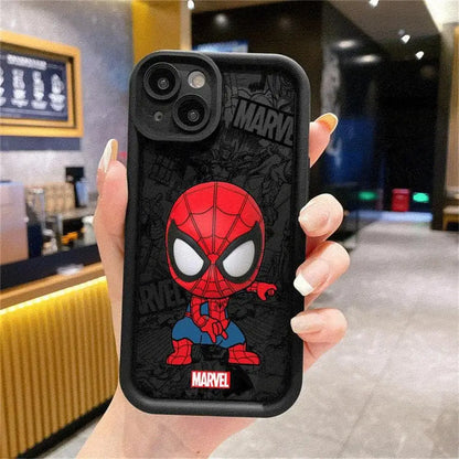 Cartoon Marvel Groot Spiderman Phone Case for Apple iPhone 16 13 15 Pro Max 14 13 Pro 11 12 14Plus 15Plus Soft TPU