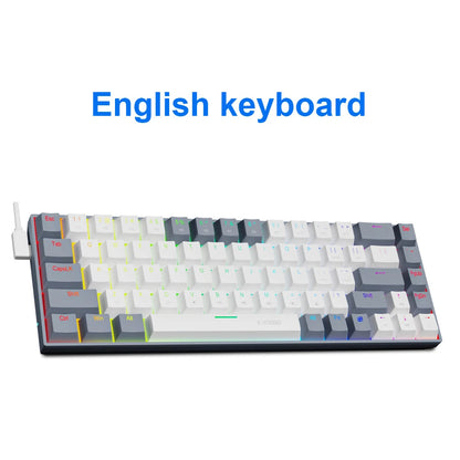 E-YOOSO Z686 RGB USB 60% Mini slim Mechanical Gaming Wired Keyboard Red Switch 68 Keys Gamer for Compute PC Laptop