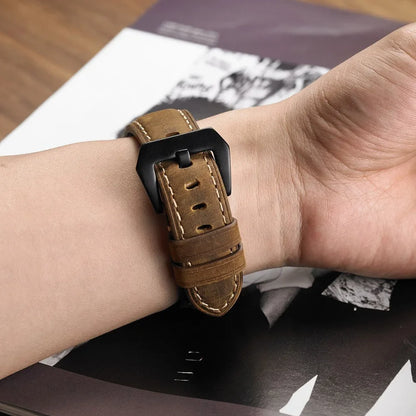 20mm 22mm Leather Watch Band For HAUWEI watch for Samsung Galaxy Watch 6 5 4 Active2 46mm 42mm Strap Replacement Straps