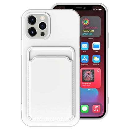 Push Card Slot Matte Soft TPU Bumper Case For iPhone 16 15 14 13 12 11 Pro Max Plus Mini X XS XR Max Shockproof Wallet Cover