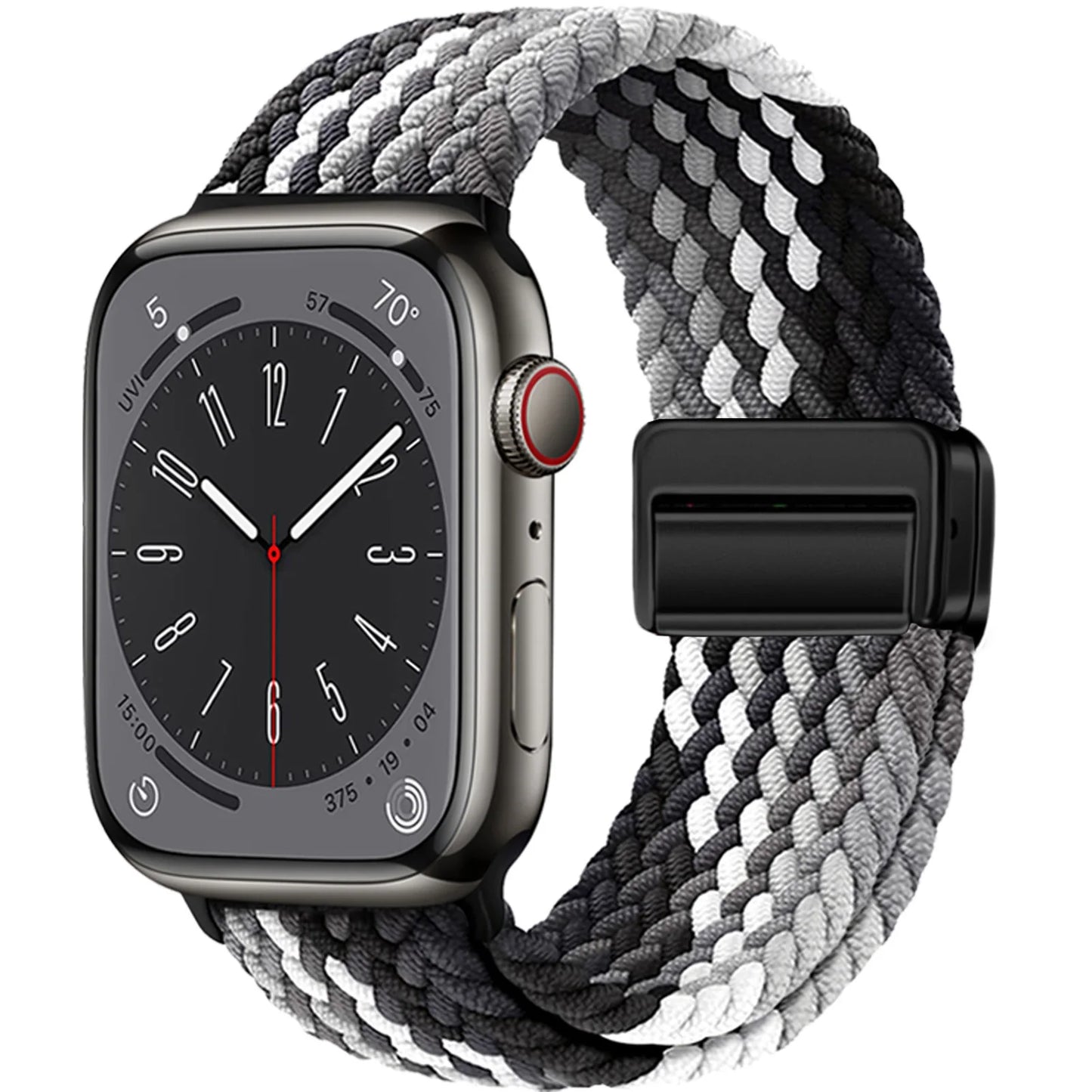 Braided Strap For Apple Watch Band 44mm 40mm 45mm 49mm 41mm 38 buckle Bracelet iWatch Series se 7 3 6 8 9 Ultra 2 Magnetic Band