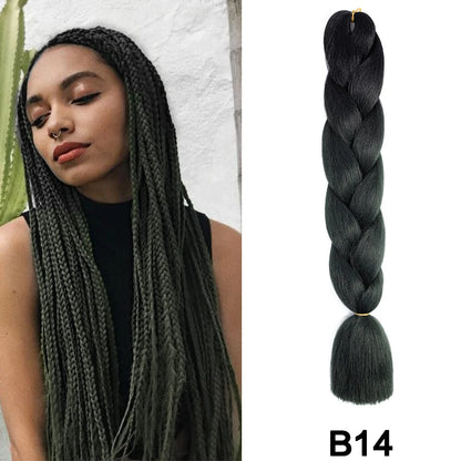 Jumbo Braiding Hair Synthetic Crochet Braids Hair Knotless Braids For Box Braids Senegales Tribal Braids Yaki Hair Extensions