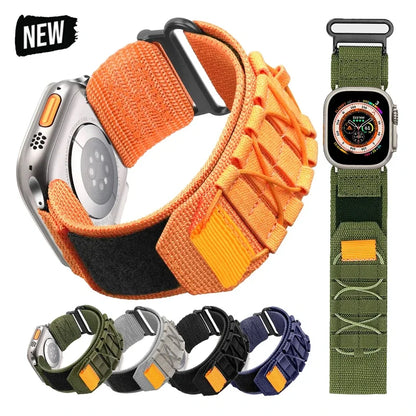 Alpine For Apple Watch Bands 44mm 40mm 49mm 45mm 41mm 38mm 42mm Tactical Nylon Bracelet iwatch Series 9 8 se 7 6 5 ultra 2 Strap