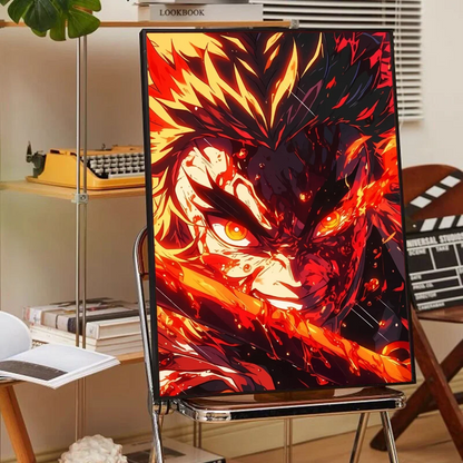 Anime Demon Slayer R-Rengoku Kyoujurou Poster Anime Posters Sticky HD Quality Wall Art Retro Posters for Home Kawaii Room Decor