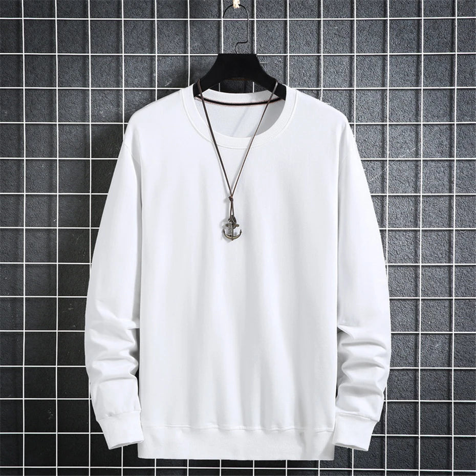 Solid Color Sweatshirts Men 10XL Plus Size Sweatshirt Spring Autumn Tracksuit Men Solid Pullover Big Size 10XL