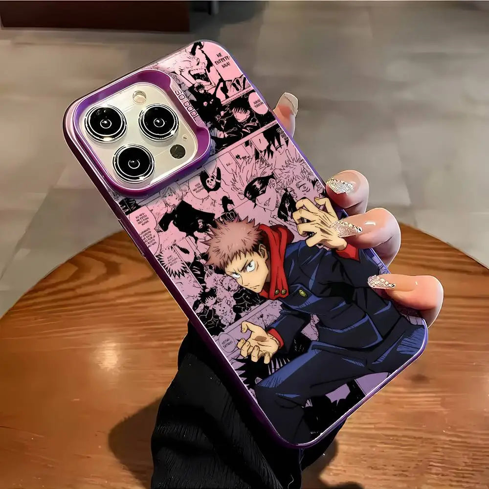 Yuji’s Aura Shield: Multicolor Laser Shockproof Case for iPhone