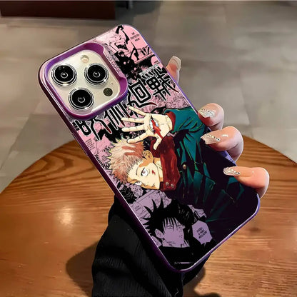 Yuji’s Aura Shield: Multicolor Laser Shockproof Case for iPhone
