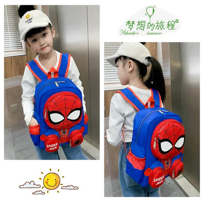 Amine School Backpack 3D Cartoon Spider Comic Backpacks Waterproof Lightweight Elementary Kids Schoolbag for Boys Girls