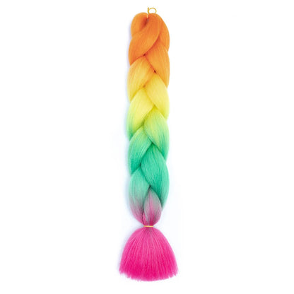 AZQUEEN 24 Inch Jumbo Braids Extensions Synthetic Braiding Hair Afro Ombre Color kanekalon Hair for Children Braid