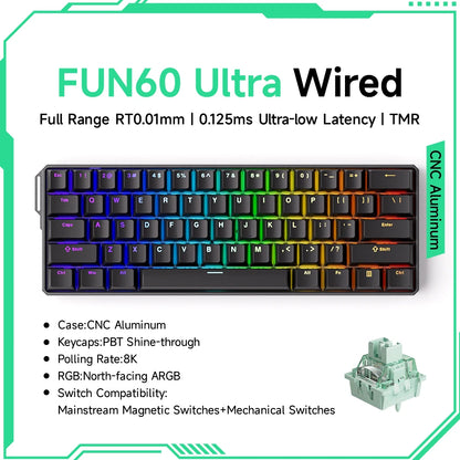 AKKO MonsGeek FUN60 magnetic switch keyboard, ARGB