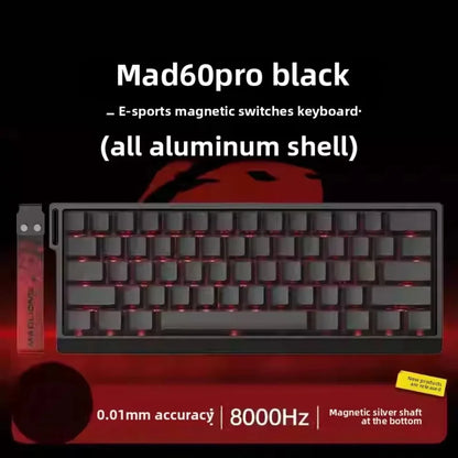 MADLIONS MAD 60/68HE Gaming Magnetic Switch Keyboard 61/68 Key Web Drive 8K Wired Custom Return RT Adjustable Keystroke Hot Swap
