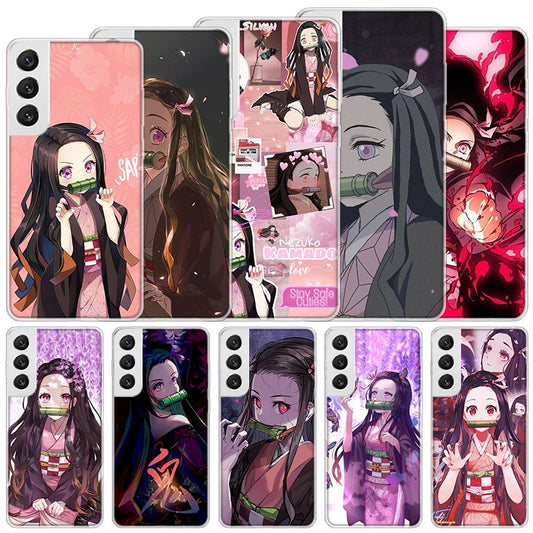 Demon😈Slayer Soft Case For Samsung Galaxy S24 S23 S22 S21 Ultra S20 FE S10 Plus Phone Cover S9 S8 + S10E Funda