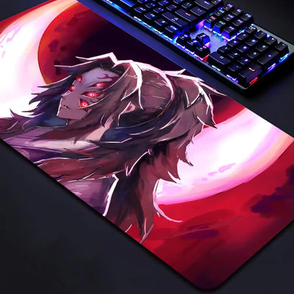 Anime Kawaii Demon Slayer Kokushibo Game Large Mouse Pad PC Accessories Anti Slip Keyboard Rubber Mousepad Office Soft Table Mat