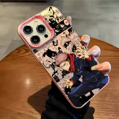 Yuji’s Aura Shield: Multicolor Laser Shockproof Case for iPhone