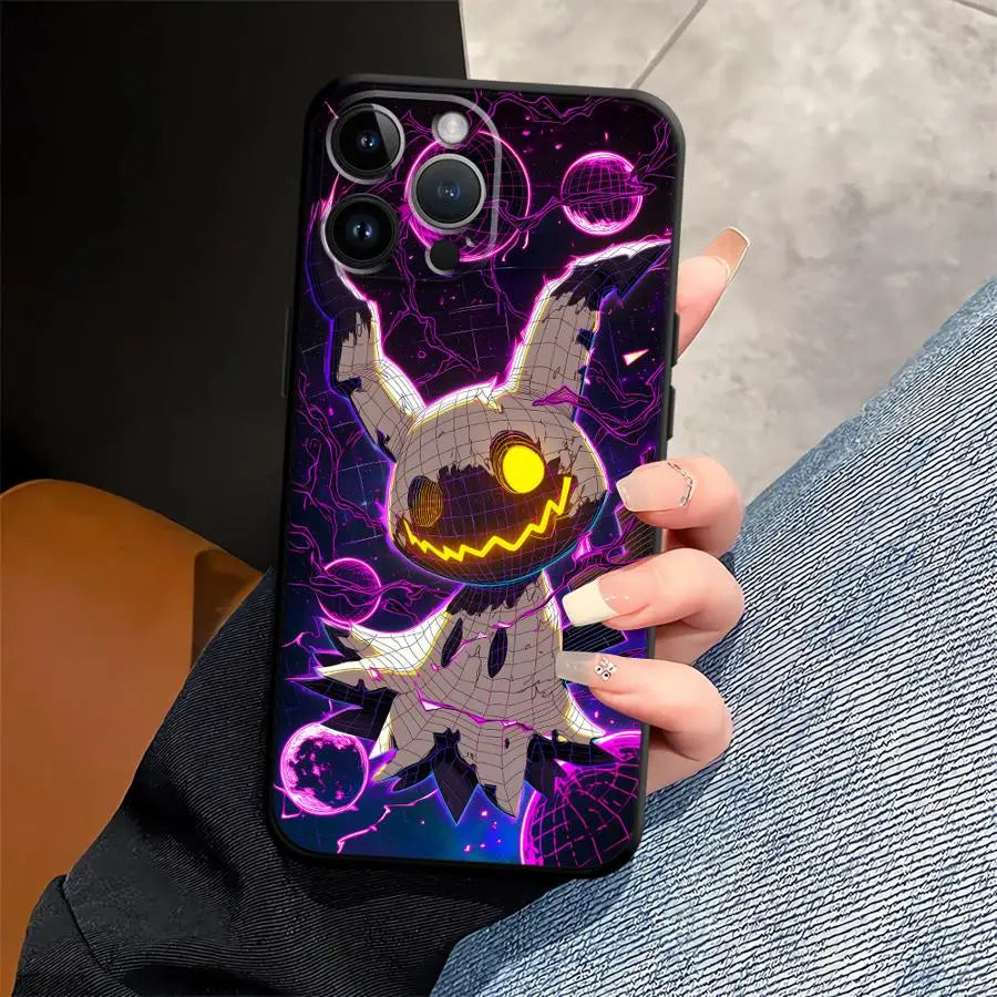 Premium Protective Funda Phone Case – Compatible with Apple iPhone Models XR, XS Max, 7, 8, 11, 12, 13, 14, 15 Pro, 16, 17 Pro Max – Stylish Gengar Pokémon Design
