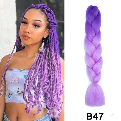Jumbo Braiding Hair Synthetic Crochet Braids Hair Knotless Braids For Box Braids Senegales Tribal Braids Yaki Hair Extensions