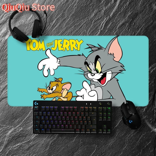 Cartoon Toms and J-Jerry Mousepad Non-slip Lockedge Office Student Gaming Thickened Large Writing Pad Cushion