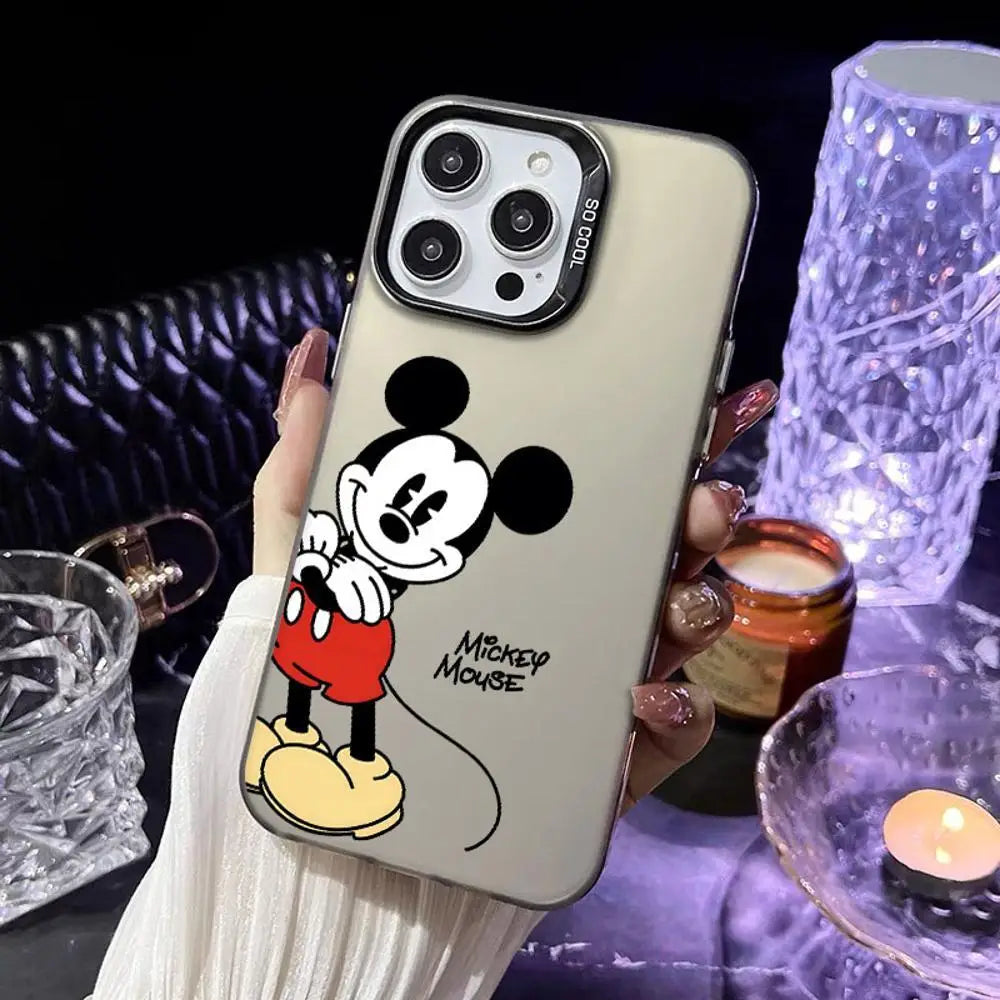 Mickeyy Minniee Mouses Happy Phone Case For iPhone 15 14 13 12 11 Pro Max 78 Plus XR XS MAX MINI Y2K Cute Back Cover