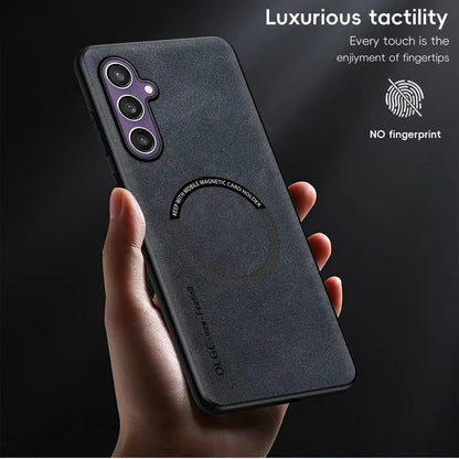 Magnetic For Magsafe Leather Case For Samsung Galaxy S24 S23 S22 Ultra