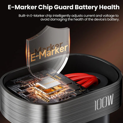 Toocki 100W U-Shaped 180 Degree Elbow Type C To Type C Mobile Game Cable USB C to Lighting Fast Charge Cable For Iphone Xiaomi