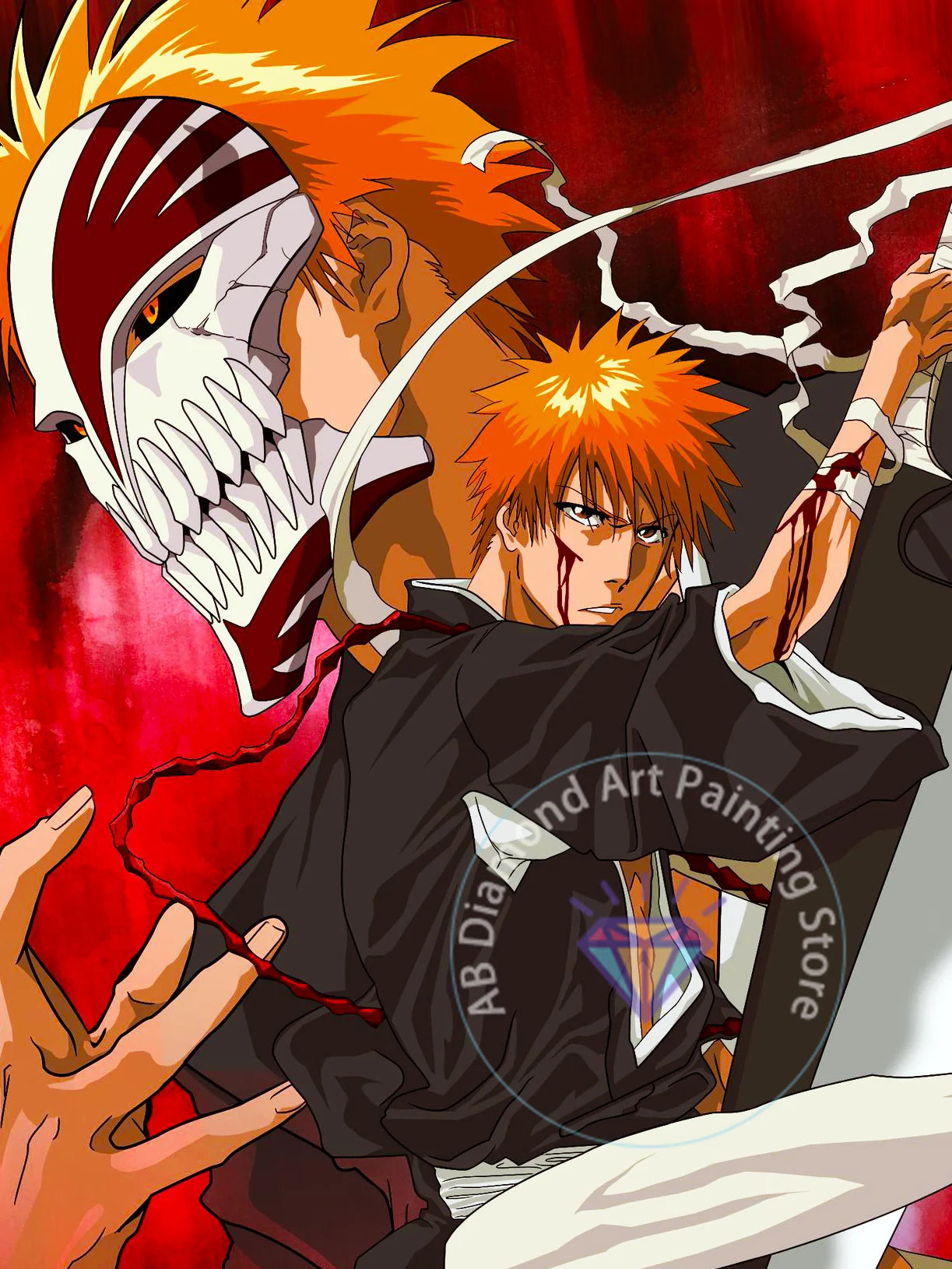 B-Bleach Anime Diamond Painting Kit 5D DIY Diamond Embroidery Handmade Art Children's Exquisite Gift Crafts Home Decoration