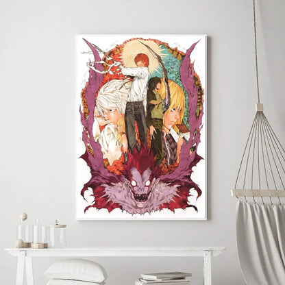 Hot Anime Death Note Poster Prints Poster Wall Painting Bedroom Living Room Wall Bar Restaurant Sticker Small