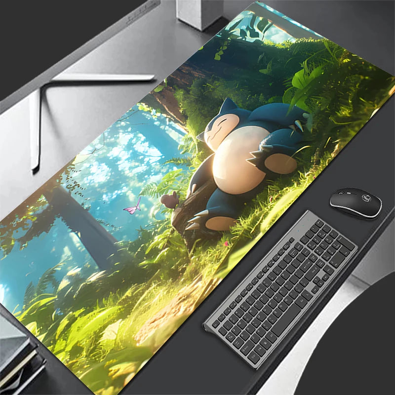 Mouse Pad Gaming Accessories PC Anime Gamer Big P-pokemonS S-snorlax Computer Desk Mat Laptop Varmilo Keyboard Rug Cute Mousepad