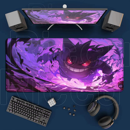 2026 New P-pokemon Gengar Wallpaper Cool Mouse Pad Gaming Large Anime Desk Keyboard Mats Non-slip Rubber Speed E-sports Mousepad