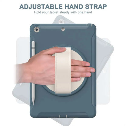 360 Degree Rotate Stand Case For iPad 9 8 7 7th 8th 9th Generation 10.2 inch Drop Resistance Cover with Pencil Holder Hand Strap