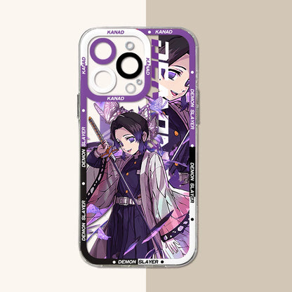 Hot Japan Anime Demons Slayers Phone Case For iPhone 15 14 13 12 Mini 11 Pro Max X XR XS 6 7 8 SE Plus Soft Transparent Cover