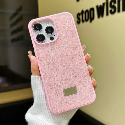 For iPhone 16 Plus 15 14 13 12 11 Pro Max Luxury Glitter Diamond Shiny Rhinestone Shockproof Anti-fall Protective Phone Case