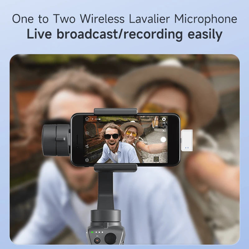 Lavalier Clip Wireless Microphone Gaming Live Broadcast Mic Noise Cancellation Portable Audio Video Recording For Iphone Android