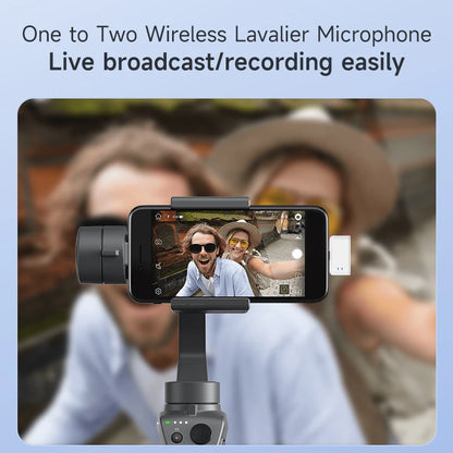 Lavalier Clip Wireless Microphone Gaming Live Broadcast Mic Noise Cancellation Portable Audio Video Recording For Iphone Android