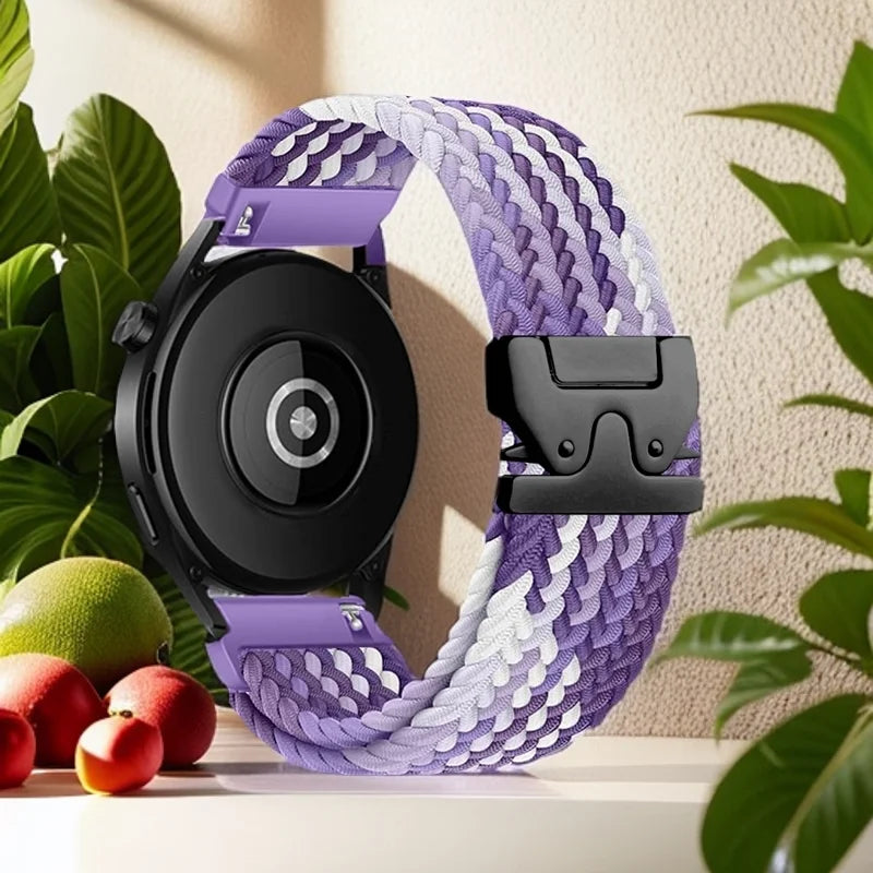 Braided Loop for Fitbit Versa 3/4 Watch Band Parachute Style Buckle Bracelet Correa Elastic Band for Fitbit Versa2/Sense1 2 Band