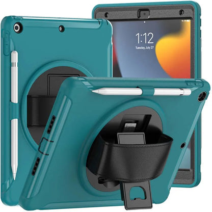 360 Degree Rotate Stand Case For iPad 9 8 7 7th 8th 9th Generation 10.2 inch Drop Resistance Cover with Pencil Holder Hand Strap