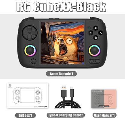 ANBERNIC RG CubeXX Handheld Game Console 3.95” 720*720 IPS OCA 1:1 Screen 3800mAh H700 Linux System RGCUBEXX TV HD Out With APP