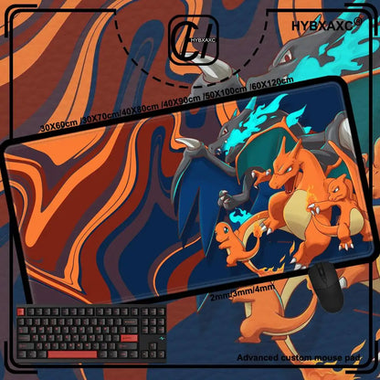 Anime Pokemon Mouse Pad Gengar Greninja Mewtwo Charizard Eevee XXL Mousepad Computer Keyboard Pad Manga Accessories Desk Mat