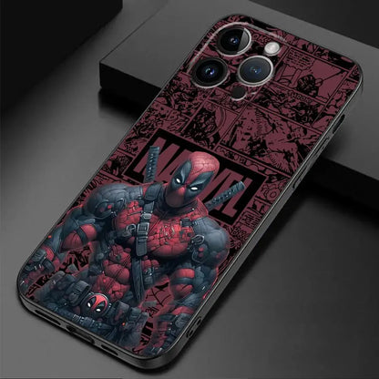 Phone Case for iPhone 16 13 Pro 11 12 Mini XS X 15 Pro Max XR SE 14 7 8 Black Soft Back