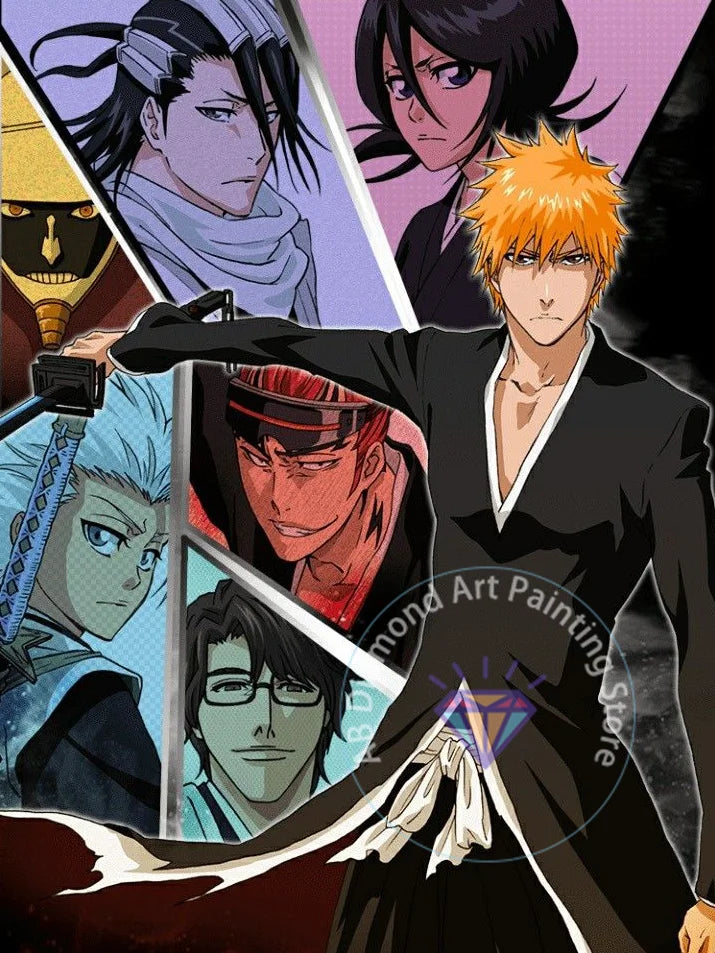 B-Bleach Anime Diamond Painting Kit 5D DIY Diamond Embroidery Handmade Art Children's Exquisite Gift Crafts Home Decoration