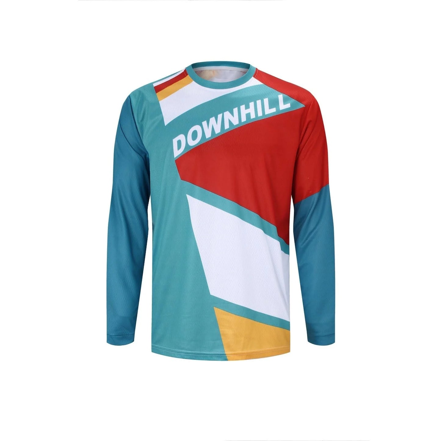 Men's Mountain Bike Off-road Motorcycle 3D Printed Breathable Long Sleeved T-shirt, Suitable for Downhill, BMX and Other Sports