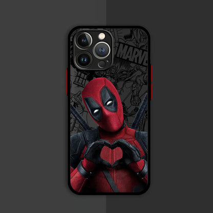 Marvel Deadpool Hard PC Luxury Matte Cover Case for iPhone 16 15 XR X 14 16 Plus XS Max 13 Mini 15 16 Pro Max 12 11 Pro 12 Pro