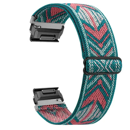 Elastic Woven Nylon Loop Strap For Garmin 22 26mm Fenix 7 7X 6X 6s 6 Pro 5 5s 5X Plus 3HR 945 Epix Gen 2 Enduro Quickfit Band