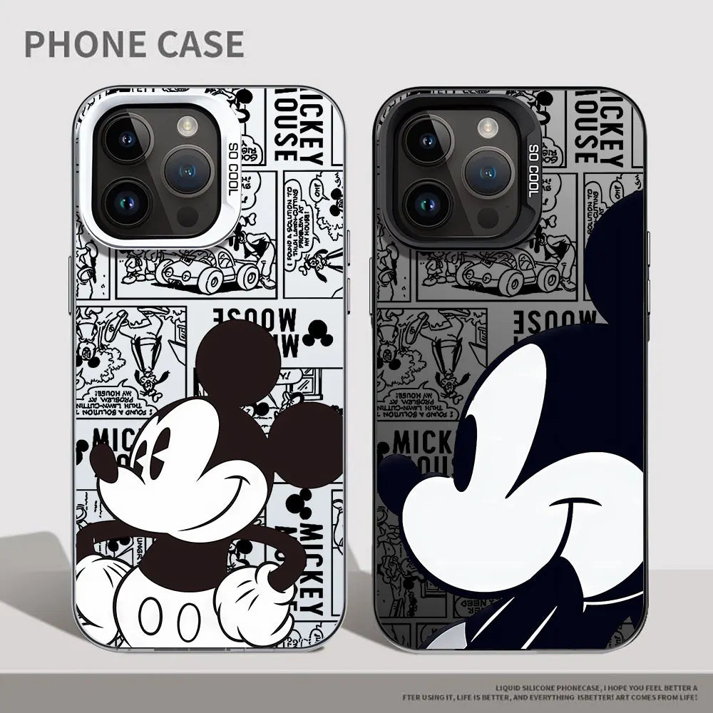 Mickeyy Mouse Cool Phone Case for iPhone 13 XS Max 15 Plus 11 Pro Max XR X 12 Pro 14 Pro Capa Soft Cover TPU Silicone